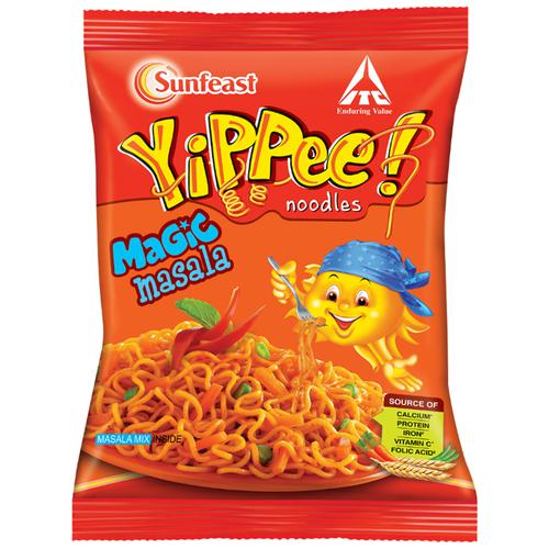 Sunfeast Yippee! Magic Masala Noodles – Non Sticky, Easy To Make Snack With Vegetables, 60 grm