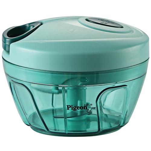 Pigeon by Stovekraft Mini Fruit & Vegetable Chopper With 3 Blades – Durable, Plastic, Green, 400 ml
