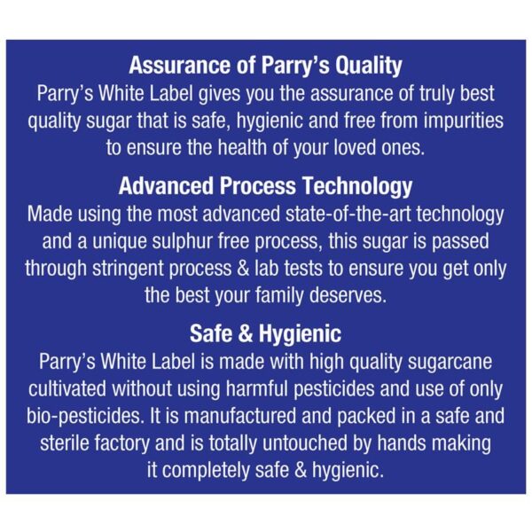 Parry's White Label Sugar, 5 Kg Sulphur Free Process - Image 3