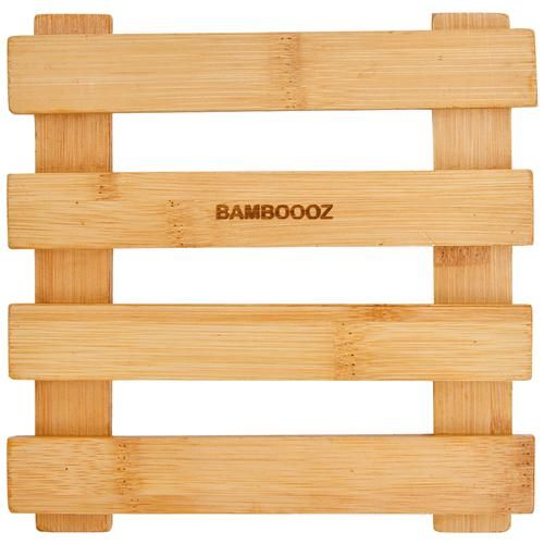 Bamboooz Trivet/Table Coaster/Pot Holder – Bamboo Wood, Square, 6×6 Inch, 1 pc